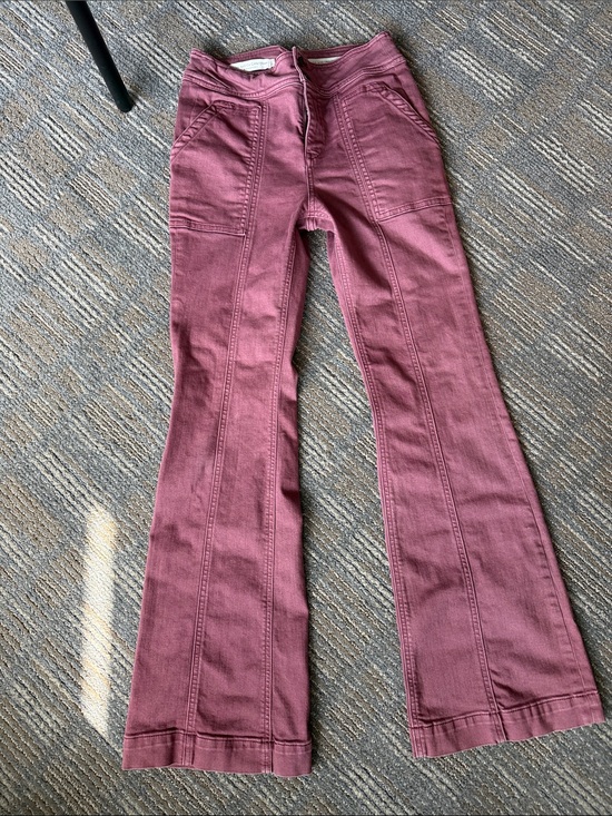 Pilcro and the Letterpress Denim - Pilcro and the Letterpress Mauve Flare Jeans
